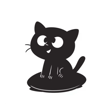 cat hand drawn doodle style sticker