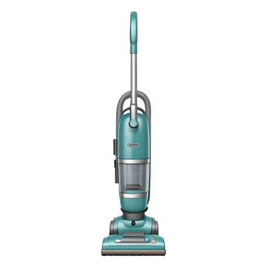 Closeup of dusty Teal upright vacuum cleaner  sticker
