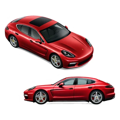 Red Porsche panamera  sticker
