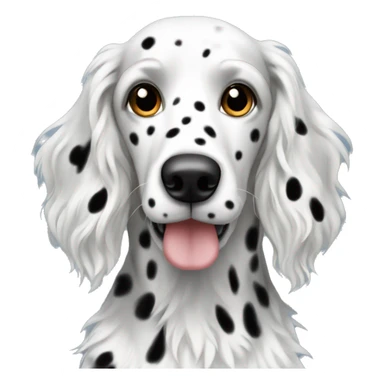 Long haired Dalmatian doodle  sticker