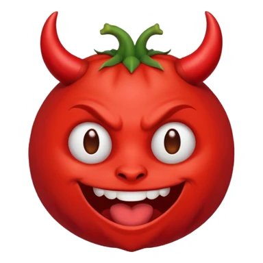 un diablo feliz con unos dedos groseros en los lados sticker