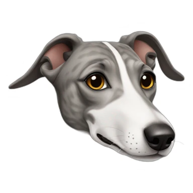 greyhound with faint black brindle striping sticker