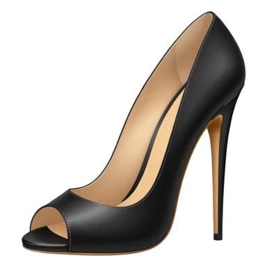 open toe black high heels sticker