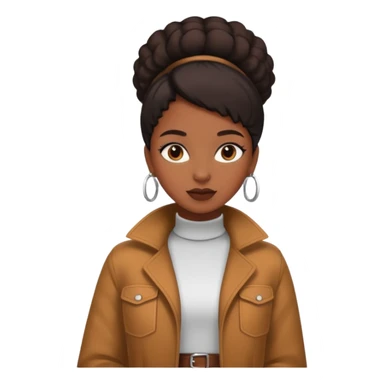 Black fashion girl in stylish outfits sticker
