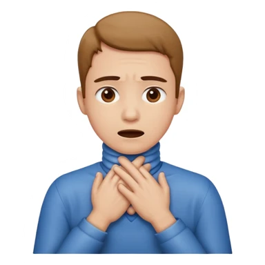 Person choking neck with hands  sticker