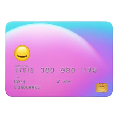 Vaporwave color themed credit card emoji, DO NOT INCLUDE NUMBERS OR TEXT sticker