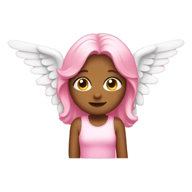 Pink angel sticker