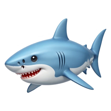Shark with big hearts in the eyes sticker