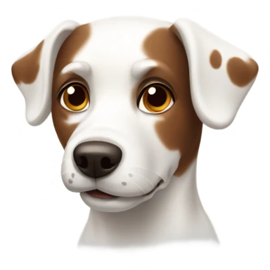 White dog with brown spots  sticker