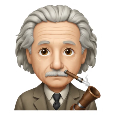 Albert Einstein holding sticker