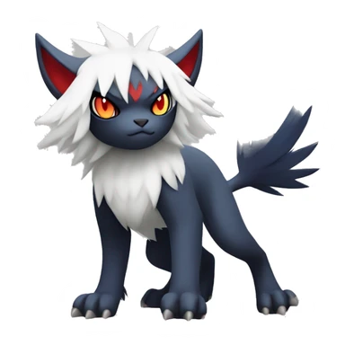Edgy Cool Kawaii Litten-Absol-Zoroark-Pokémon Full Body sticker