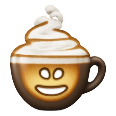 Latte spelling out "stop him" sticker