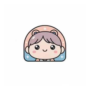 kpop fan badge, cute, expressive, minimal design sticker