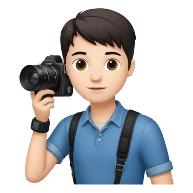 photographer taking a photo side view sticker