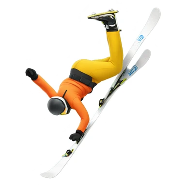 skier doing a backflip sticker