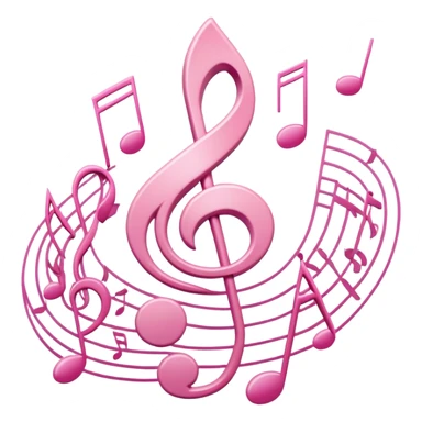 Light pink find music sticker
