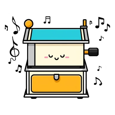 Music box sticker