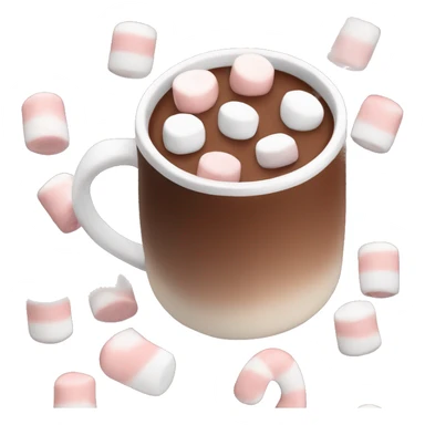 Mug of hot chocolate with marshmallows for Christmas sticker