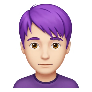 man with purple hair sticker