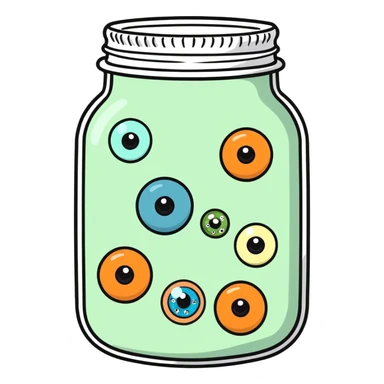 jar full of eyeballs
 sticker