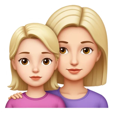 mother with daughter sticker