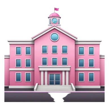 pink school with the word school in big letters sticker