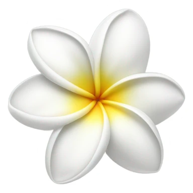 white  plumeria sticker