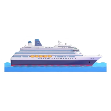 A modern cruise ship sailing on the ocean sticker