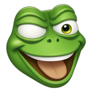 Pepe the frog laughing sticker