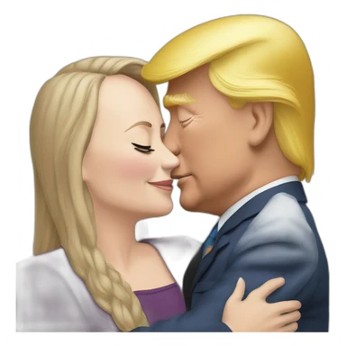 trump-and-putin-kissing,-lgbtq+ friendly, positivity, inclusiveness sticker