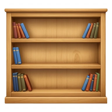 a single-tier bookshelf without books sticker