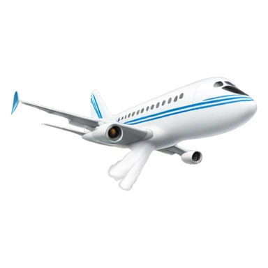 a jet plane with vapour trail behind it sticker