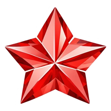 red diamont star  sticker