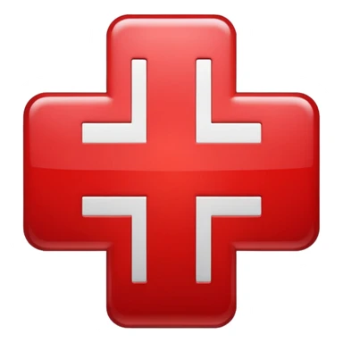 red medical cross sticker