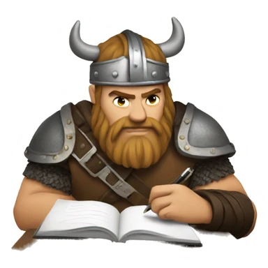 viking taking notes sticker