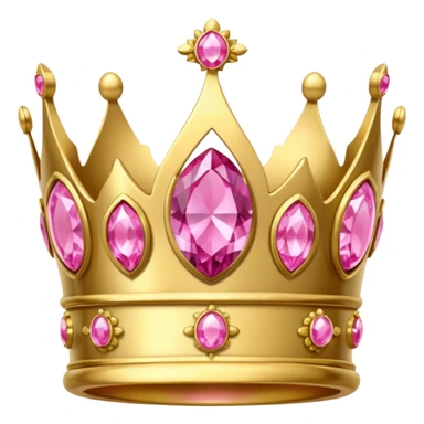 lower crown golden with pink gems sticker