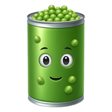 green peas can sticker
