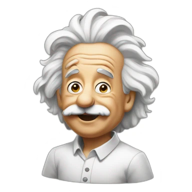 Einstein funny face sticker