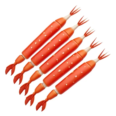 a few crab sticks, simple, clear sticker