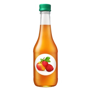 a bottle of fruit syrup sticker