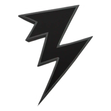 Thunder lightning black  sticker