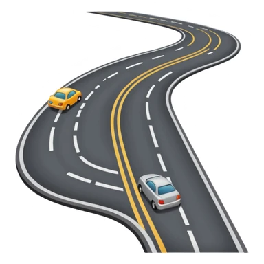 city roadway with lanes sticker