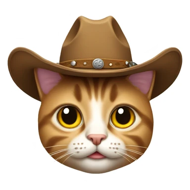 cat with cowboy hat sticker