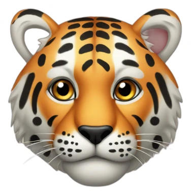 polka-dotted tiger sticker