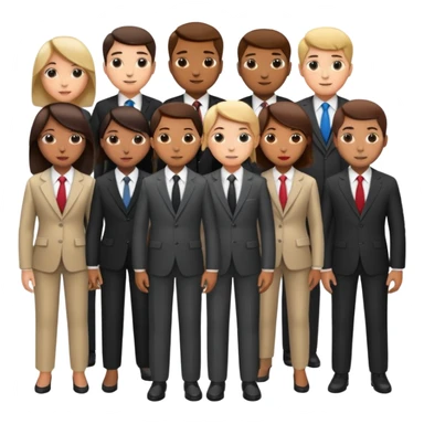 lots of people in suits on the cover of the textbook sticker