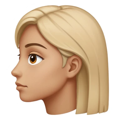 side of face eye looking to side  sticker