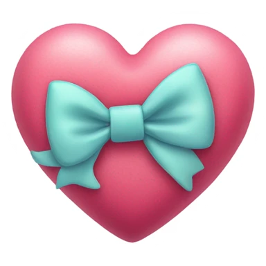 Aesthetic cute heart with a bow  sticker