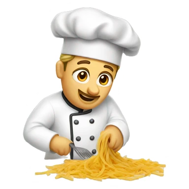 CHEF MAKING PASTA sticker