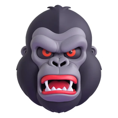 gorilla head ungry sticker