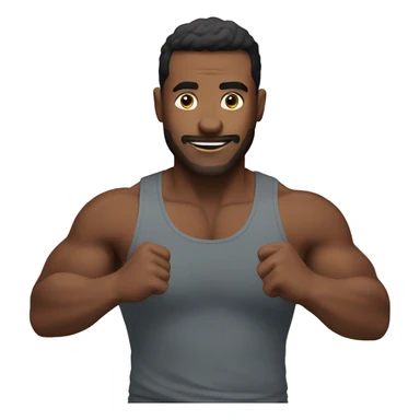 Man doing workout sticker